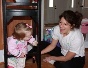 Woman Laughing With Toddler