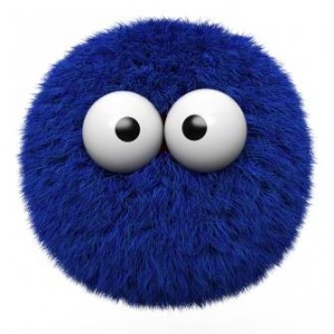 Blue Muppet with Only Eyes
