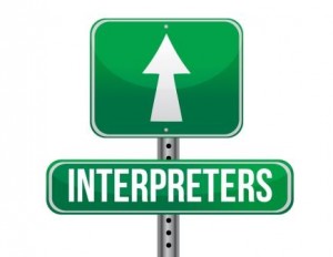 Sign: Arrow Forward for Interpreters
